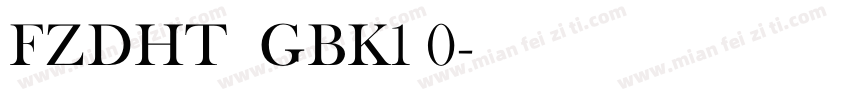 FZDHT  GBK1 0字体转换